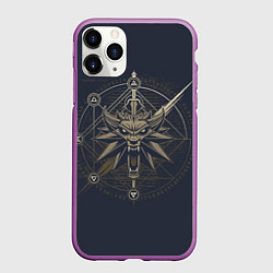 Чехол iPhone 11 Pro матовый Ведьмак 3: Дикая Охота, цвет: 3D-фиолетовый