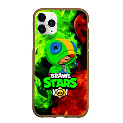 Чехол iPhone 11 Pro матовый BRAWL STARS LEON