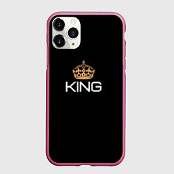 Чехол iPhone 11 Pro матовый Король, цвет: 3D-малиновый