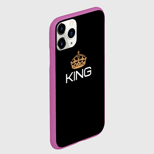Чехол iPhone 11 Pro матовый Король / 3D-Фиолетовый – фото 2