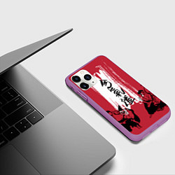 Чехол iPhone 11 Pro матовый Айкидо, цвет: 3D-фиолетовый — фото 2
