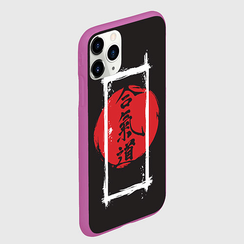 Чехол iPhone 11 Pro матовый Айкидо / 3D-Фиолетовый – фото 2