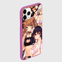 Чехол iPhone 11 Pro матовый Ahegao, цвет: 3D-фиолетовый — фото 2