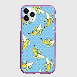 Чехол iPhone 11 Pro матовый Banana art, цвет: 3D-фиолетовый