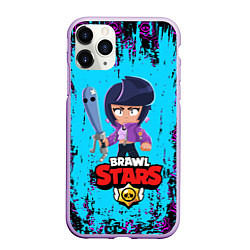 Чехол iPhone 11 Pro матовый BRAWL STARS BIBI, цвет: 3D-сиреневый