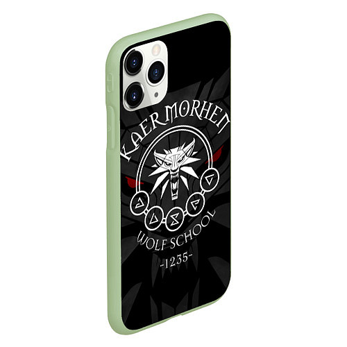 Чехол iPhone 11 Pro матовый ВЕДЬМАК / 3D-Салатовый – фото 2