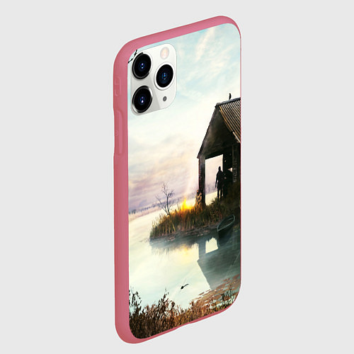 Чехол iPhone 11 Pro матовый STALKER / 3D-Малиновый – фото 2