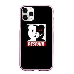 Чехол iPhone 11 Pro матовый Monokuma, цвет: 3D-розовый