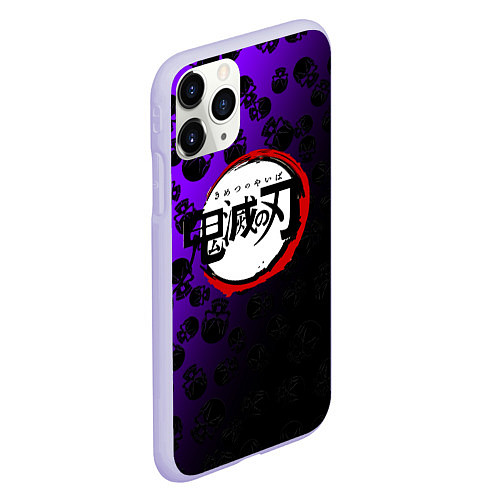 Чехол iPhone 11 Pro матовый Kimetsu no Yaiba / 3D-Светло-сиреневый – фото 2