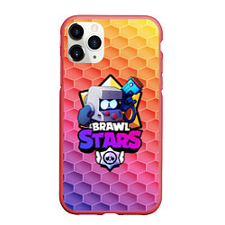 Чехол iPhone 11 Pro матовый BRAWL STARS 8-BIT, цвет: 3D-красный