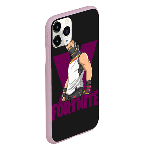 Чехол iPhone 11 Pro матовый Fortnite / 3D-Розовый – фото 2
