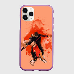 Чехол iPhone 11 Pro матовый Парное фигурное катание, цвет: 3D-фиолетовый