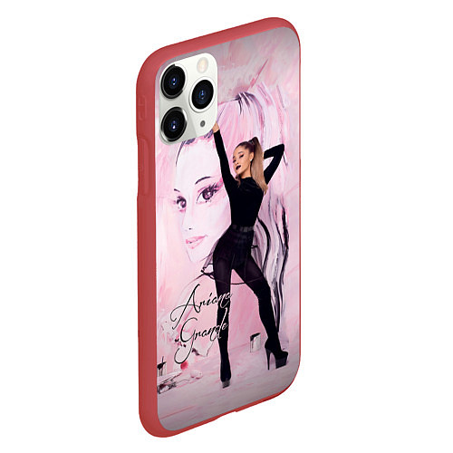 Чехол iPhone 11 Pro матовый Ariana Grande / 3D-Красный – фото 2