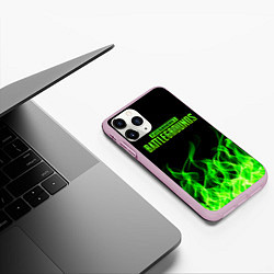 Чехол iPhone 11 Pro матовый PUBG, цвет: 3D-розовый — фото 2