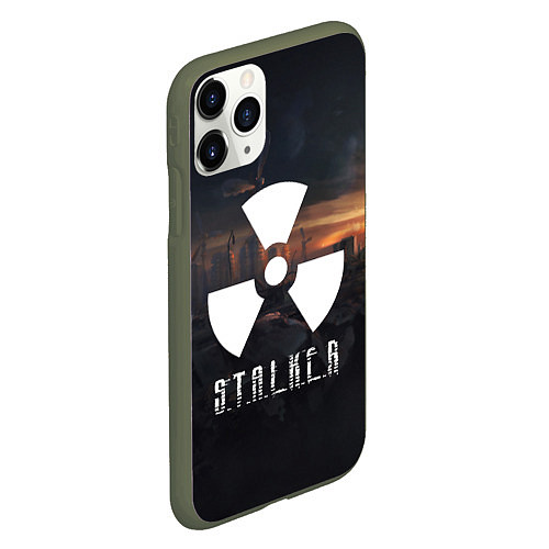 Чехол iPhone 11 Pro матовый STALKER / 3D-Темно-зеленый – фото 2