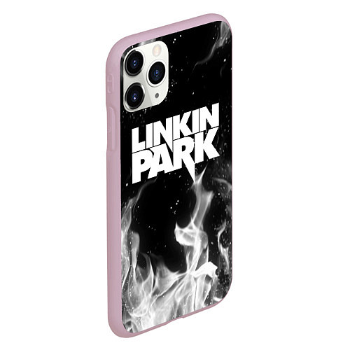 Чехол iPhone 11 Pro матовый LINKIN PARK / 3D-Розовый – фото 2