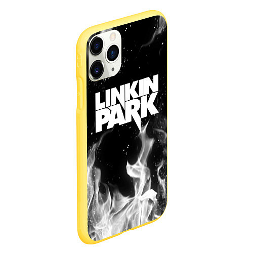 Чехол iPhone 11 Pro матовый LINKIN PARK / 3D-Желтый – фото 2