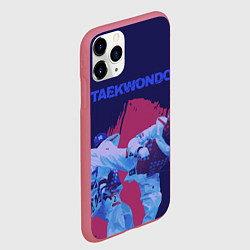 Чехол iPhone 11 Pro матовый Taekwondo, цвет: 3D-малиновый — фото 2
