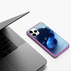 Чехол iPhone 11 Pro матовый Аниме CAT, цвет: 3D-фиолетовый — фото 2