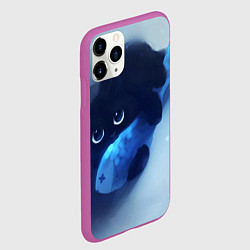 Чехол iPhone 11 Pro матовый Аниме CAT, цвет: 3D-фиолетовый — фото 2