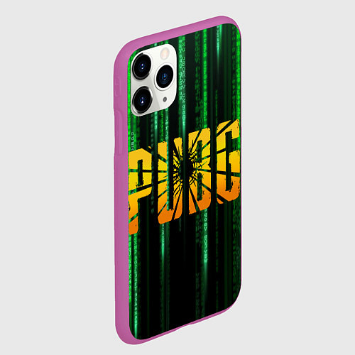 Чехол iPhone 11 Pro матовый PUBG - Королевская битва / 3D-Фиолетовый – фото 2
