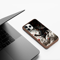 Чехол iPhone 11 Pro матовый Ghost of Tsushima, цвет: 3D-коричневый — фото 2