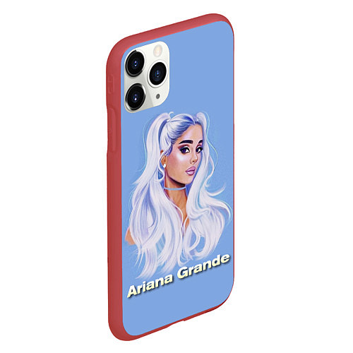 Чехол iPhone 11 Pro матовый Ariana Grande Ариана Гранде / 3D-Красный – фото 2