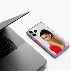 Чехол iPhone 11 Pro матовый Ariana Grande Ариана Гранде, цвет: 3D-фиолетовый — фото 2