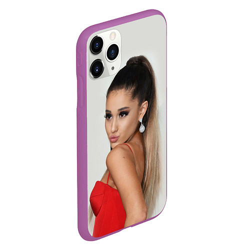 Чехол iPhone 11 Pro матовый Ariana Grande Ариана Гранде / 3D-Фиолетовый – фото 2