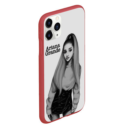Чехол iPhone 11 Pro матовый Ariana Grande Ариана Гранде / 3D-Красный – фото 2