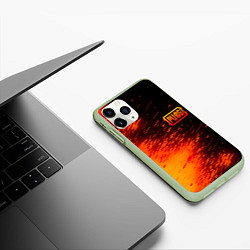 Чехол iPhone 11 Pro матовый PUBG, цвет: 3D-салатовый — фото 2