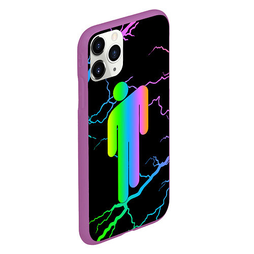 Чехол iPhone 11 Pro матовый BILLIE EILISH / 3D-Фиолетовый – фото 2