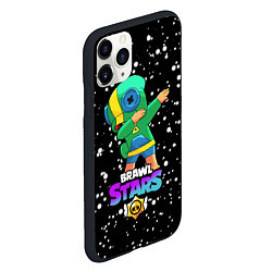 Чехол iPhone 11 Pro матовый Brawl Stars Leon, Dab, цвет: 3D-черный — фото 2