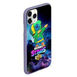 Чехол iPhone 11 Pro матовый Brawl Stars Leon, Dab, цвет: 3D-серый — фото 2