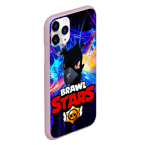 Чехол iPhone 11 Pro матовый Brawl Stars - Crow / 3D-Розовый – фото 2