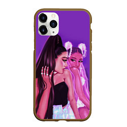 Чехол iPhone 11 Pro матовый Ariana Grande Ариана Гранде, цвет: 3D-коричневый