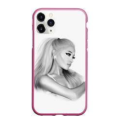 Чехол iPhone 11 Pro матовый Ariana Grande Ариана Гранде, цвет: 3D-малиновый