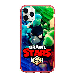 Чехол iPhone 11 Pro матовый Brawl Stars - Crow, цвет: 3D-красный