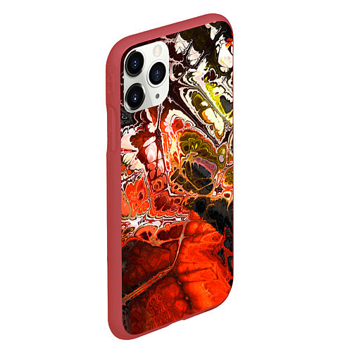 Чехол iPhone 11 Pro матовый Nu abstracts art / 3D-Красный – фото 2