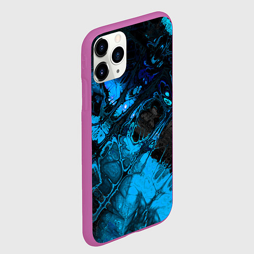Чехол iPhone 11 Pro матовый Nu abstracts art / 3D-Фиолетовый – фото 2