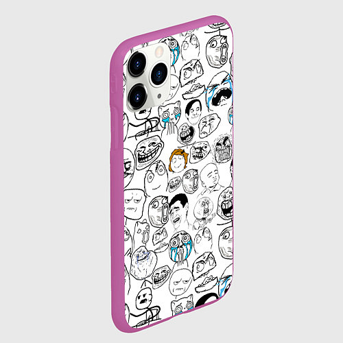 Чехол iPhone 11 Pro матовый МЕМЫ / 3D-Фиолетовый – фото 2