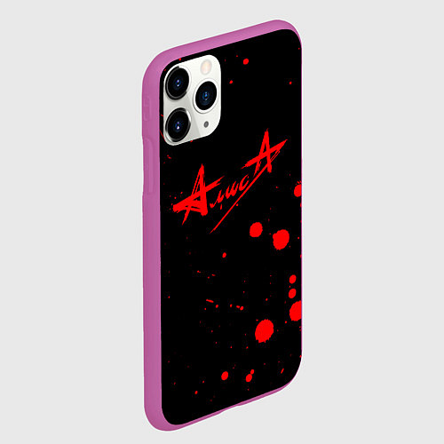 Чехол iPhone 11 Pro матовый АлисА / 3D-Фиолетовый – фото 2
