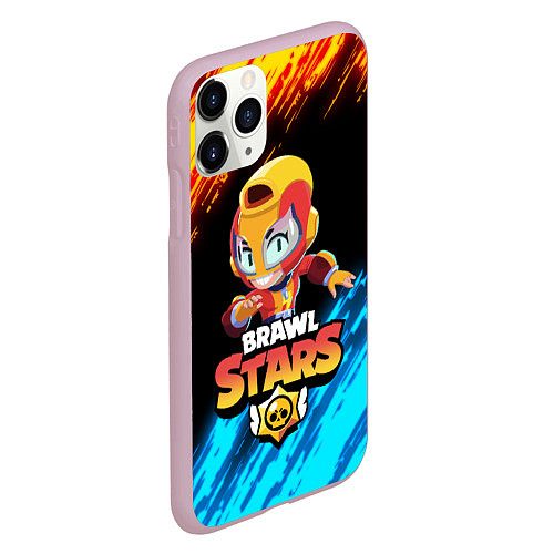 Чехол iPhone 11 Pro матовый BRAWL STARS MAX / 3D-Розовый – фото 2