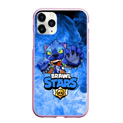 Чехол iPhone 11 Pro матовый Brawl Stars LEON, цвет: 3D-розовый