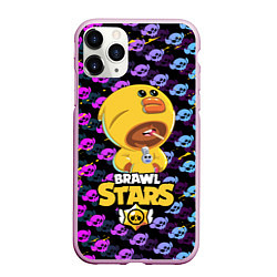 Чехол iPhone 11 Pro матовый BRAWL STARS SALLY LEON, цвет: 3D-розовый