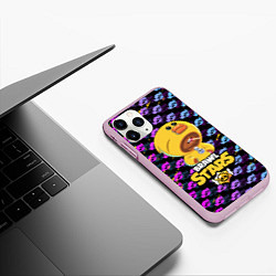 Чехол iPhone 11 Pro матовый BRAWL STARS SALLY LEON, цвет: 3D-розовый — фото 2