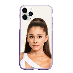 Чехол iPhone 11 Pro матовый Ariana Grande Ариана Гранде, цвет: 3D-светло-сиреневый