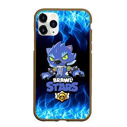 Чехол iPhone 11 Pro матовый BRAWL STARS LEON ОБОРОТЕНЬ