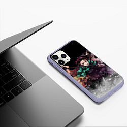 Чехол iPhone 11 Pro матовый KIMETSU NO YAIBA, цвет: 3D-светло-сиреневый — фото 2