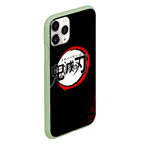 Чехол iPhone 11 Pro матовый KIMETSU NO YAIBA / 3D-Салатовый – фото 2